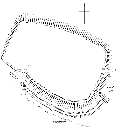 Plan of the Ramparts of Highdown Camp